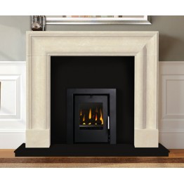 Bolection Limestone Fireplace