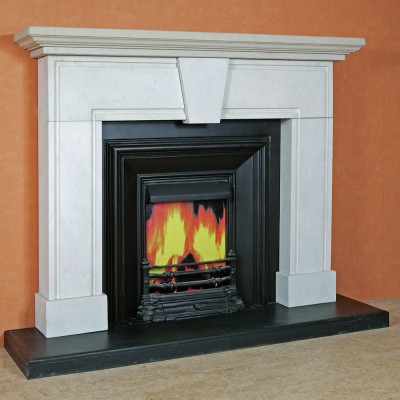 The Estoril Limestone Fireplace