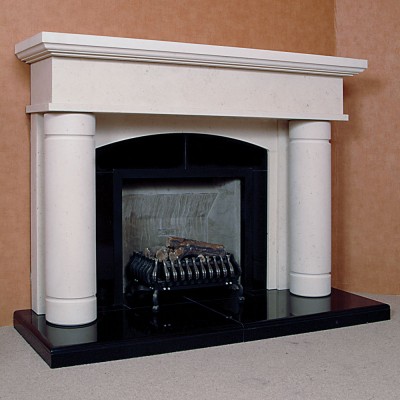 The Porto Limestone Fireplace