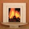 Wall Mounted Limestone Fireplace