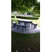 Limestone Oval Table & Seating