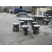 Limestone Round Table & Seating