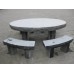 Limestone Oval Table & Seating